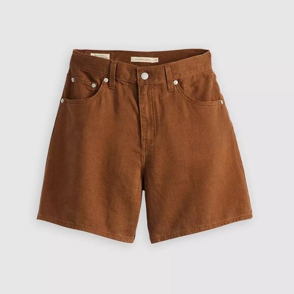 Levi's Premium High Rise Baggy Linen Blend Lightweight Women's Shorts | Size 29 - Picture 4 of 11